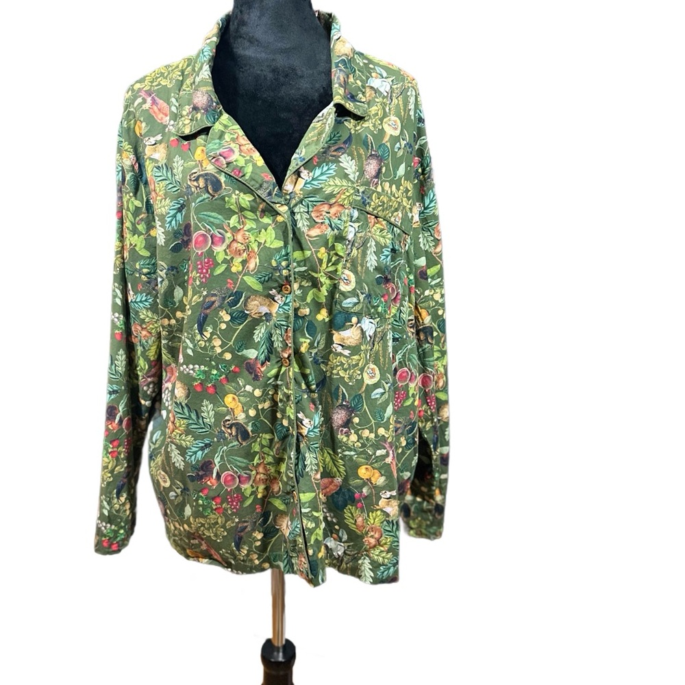 Floral Green Women's Top